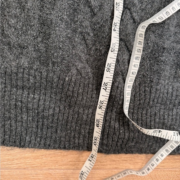 REITMANS - Shimmery Dark Gray Cable Knit Sweater - Picture 7 of 7